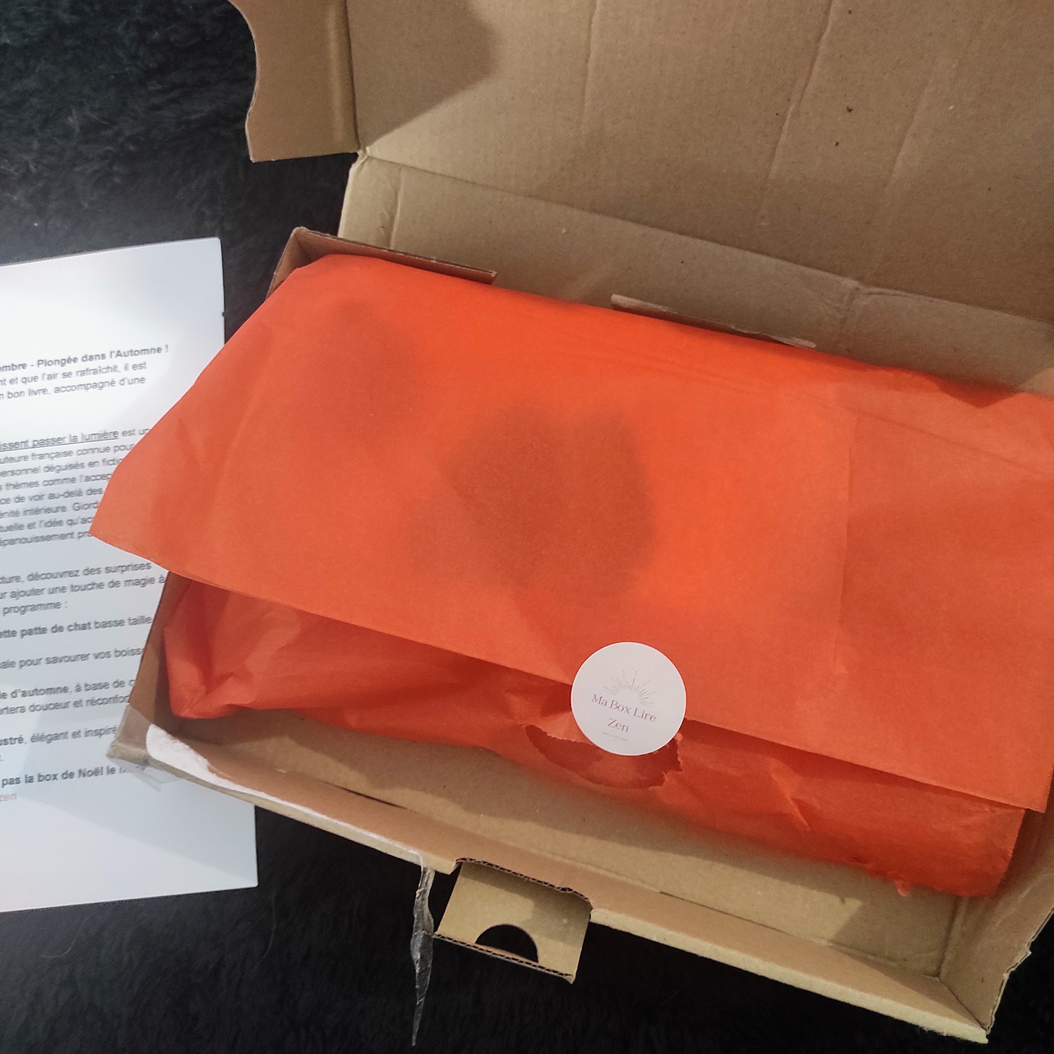 Test de Ma Box Lire Zen (novembre 2024): Abonnement Littéraire et Gourmand